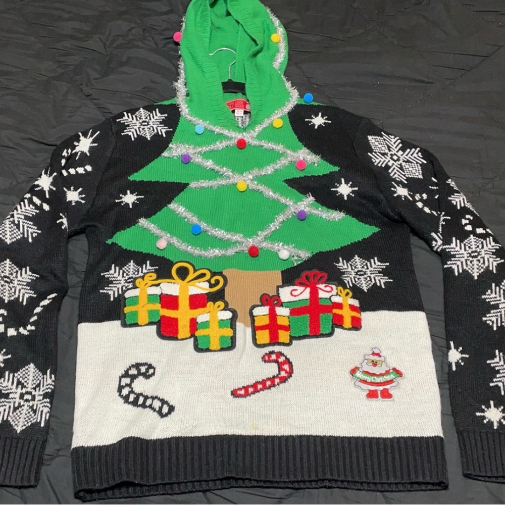 YLUT Hooded Ugly Christmas Sweater (Med)